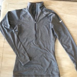 Nike Pro Marled Grey 1/2 Zip